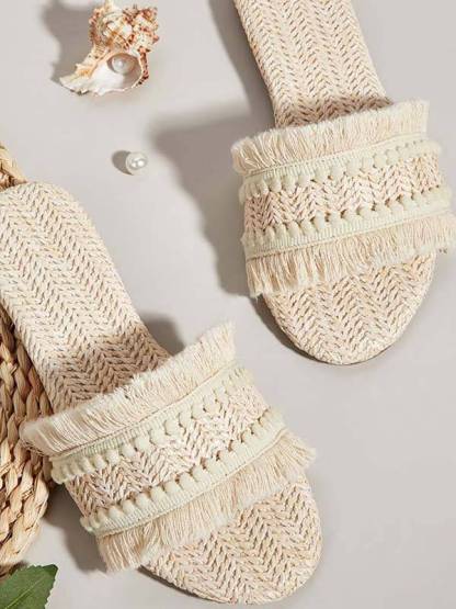 Vacation Style Straw Sandals