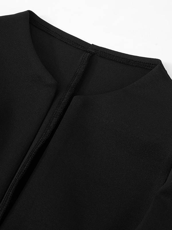 Flying Sleeve Deep V-neck Mini Dress