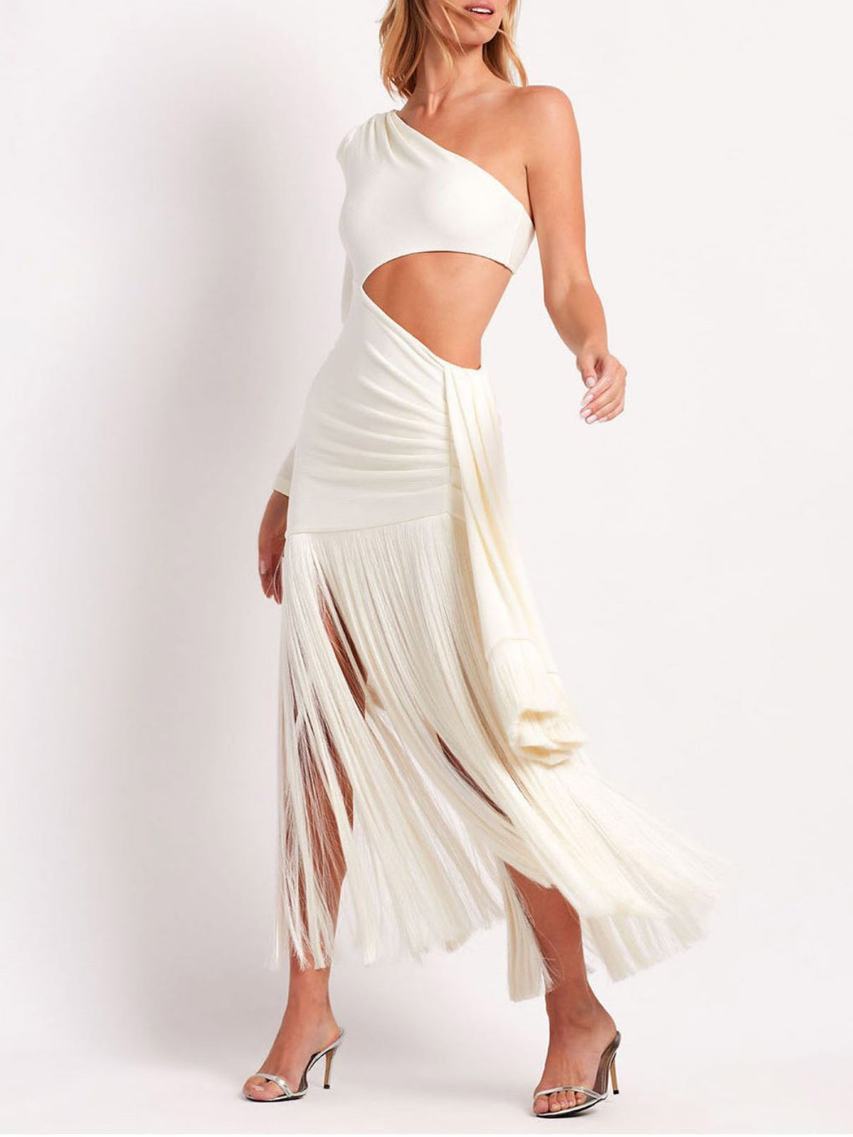 Stunning Cutout Fringe Maxi Dress
