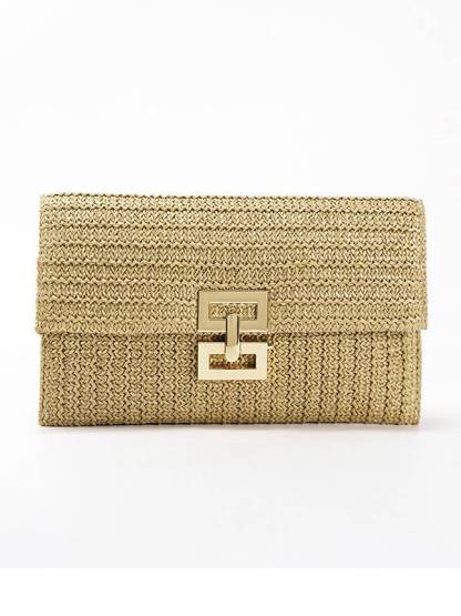 Straw Minimalist Clutch Chain Bag