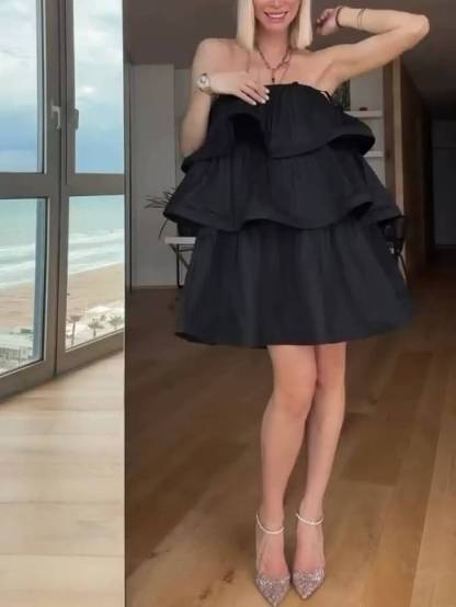 Multi-layer Cake Mini Dress