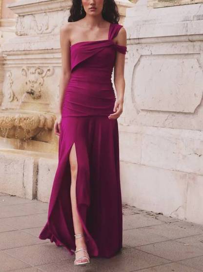 Off-shoulder Slim-Fit Maxi Dress