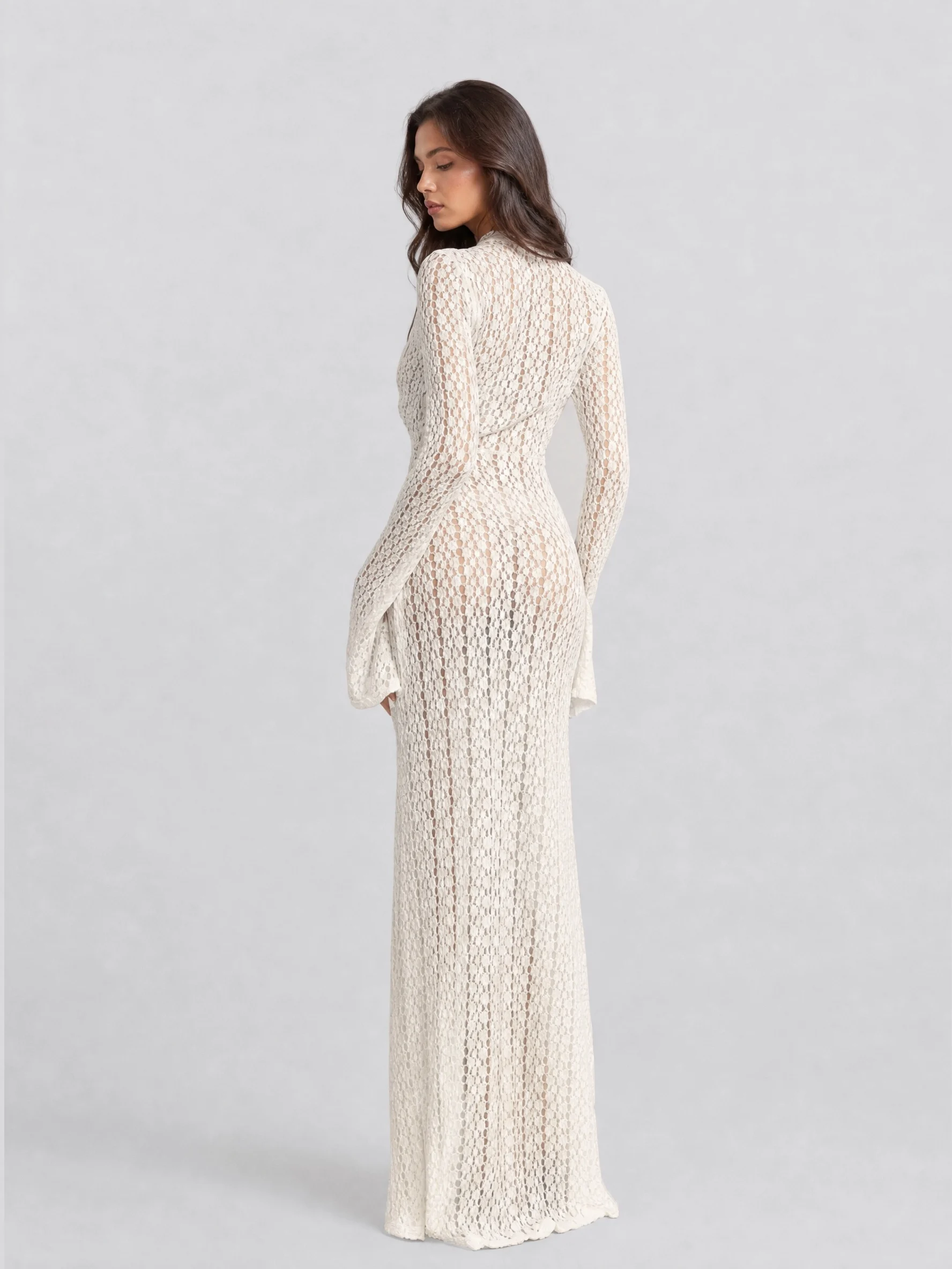 Sheer lace asymmetrical beach vacation dress [erp-image:85708f3ab5fade0d45d0faeb]