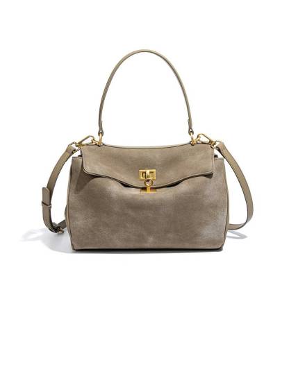 Minimalist suede tote shoulder bag