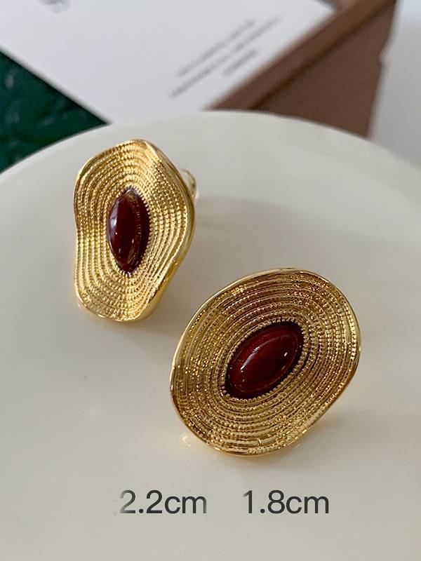 Vintage Irregular Thread Splicing Earrings