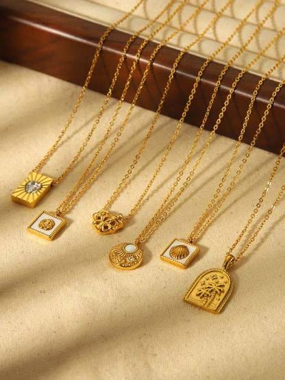 Heart Shell Palm Tree Necklace