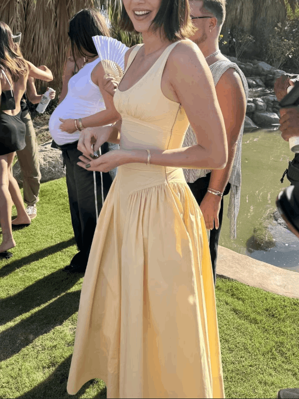 Vintage Pleated Maxi Dress