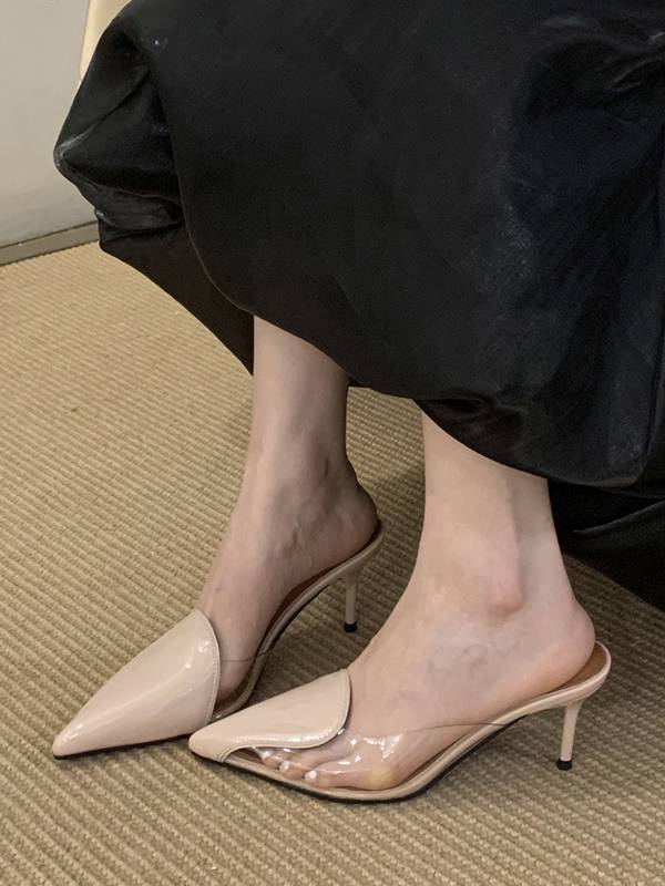 Transparent High-heel Slippers