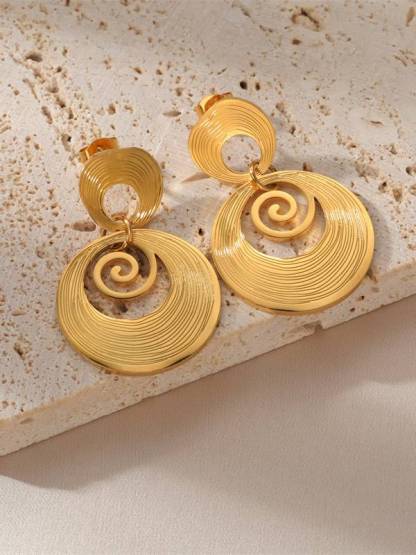 Vacation Style Double Hoop Earrings