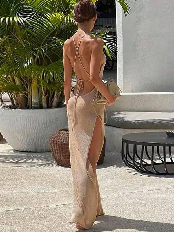 Knit Bikini Cover-up Sun Protection Dress