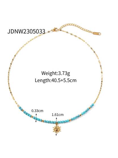 Turquoise Sun Pendant Necklace