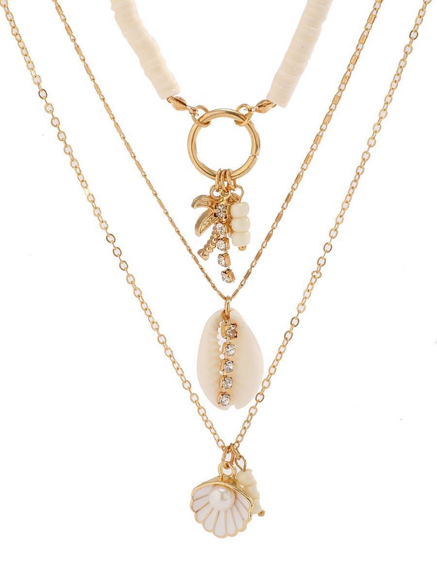 Coconut Tree Shell Element Necklace