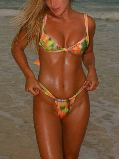 Printed Bikini Two-Piece Set