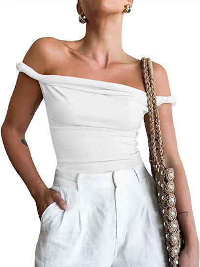 Twisted Off-shoulder T-shirt