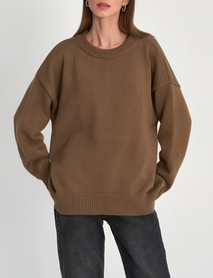 All-Match Casual Crewneck Knit Sweater