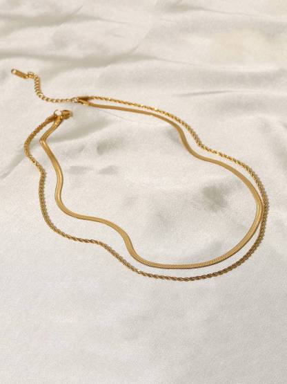 Minimalist Classic Double Layer Necklace