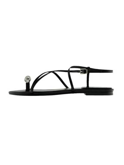 Vacation Style Minimalist Metal-Embellished Flat Sandals