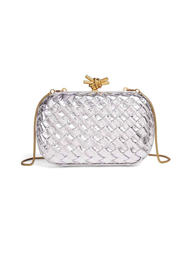 Woven Pattern Clutch Chain Bag