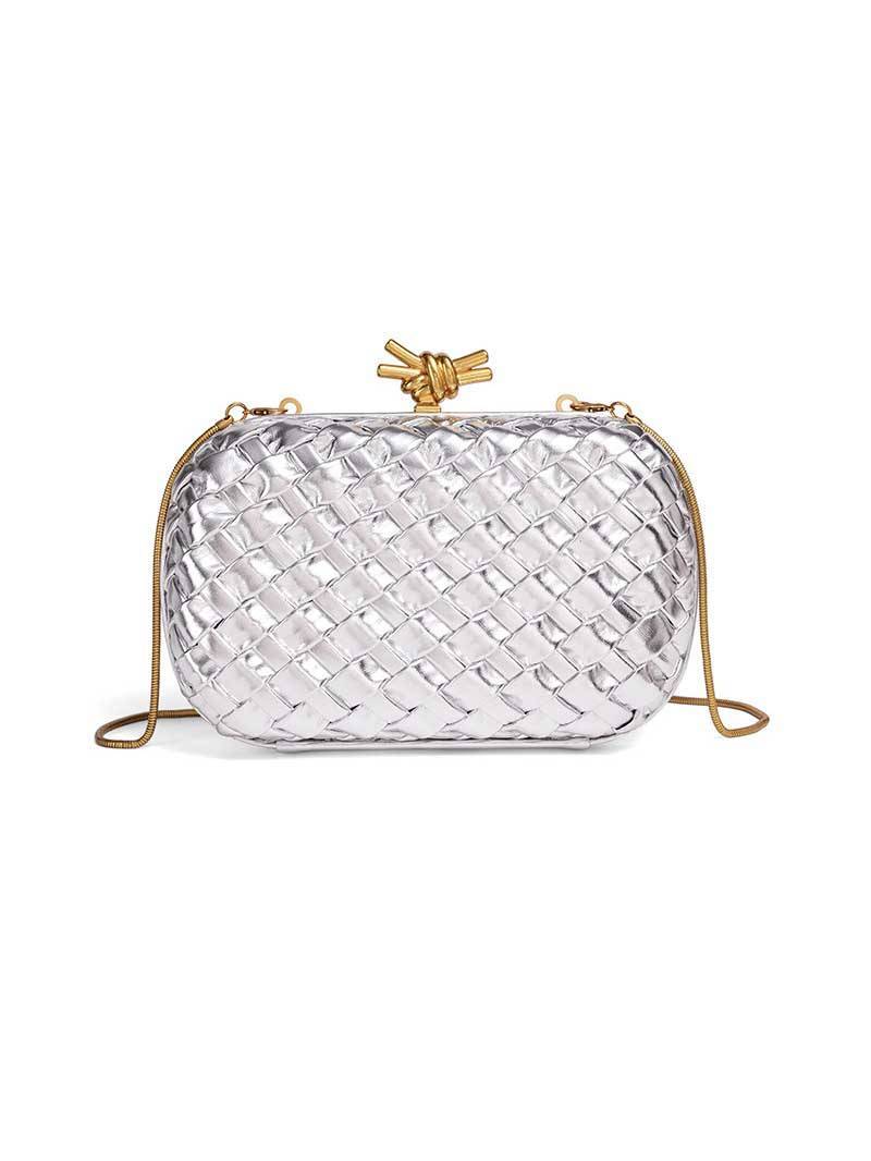 Woven Pattern Clutch Chain Bag
