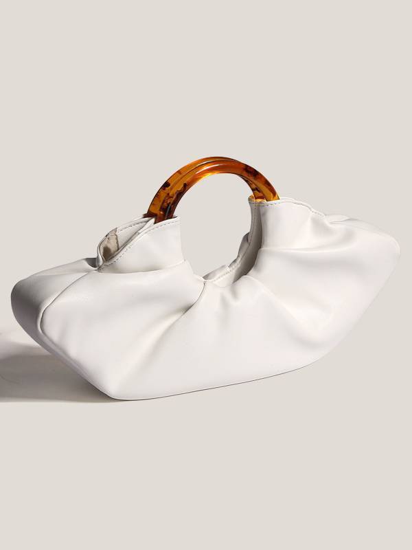 Curved Acrylic Handle Tote Bag