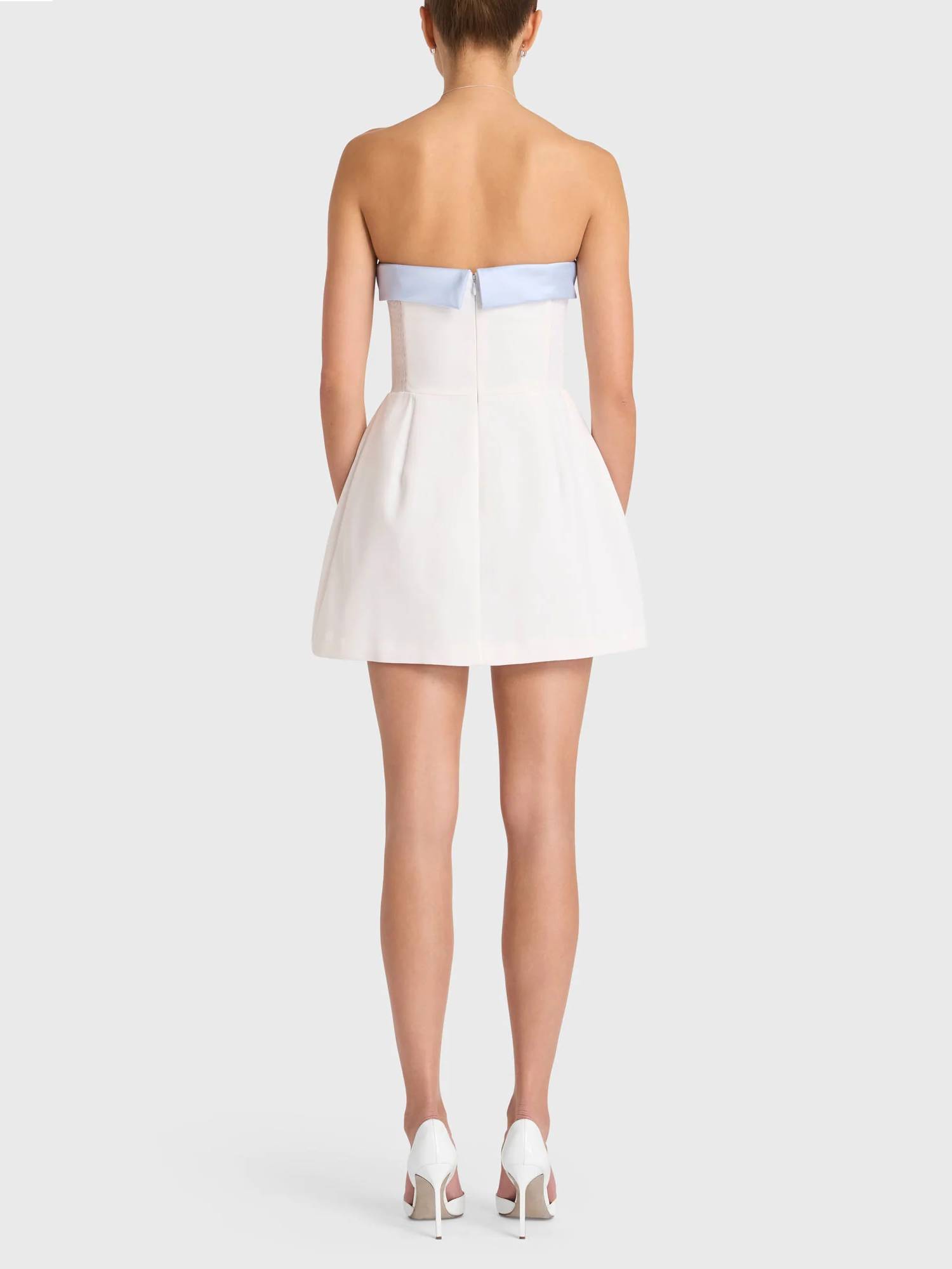 Color Contrast Tube Top  Mini Dress