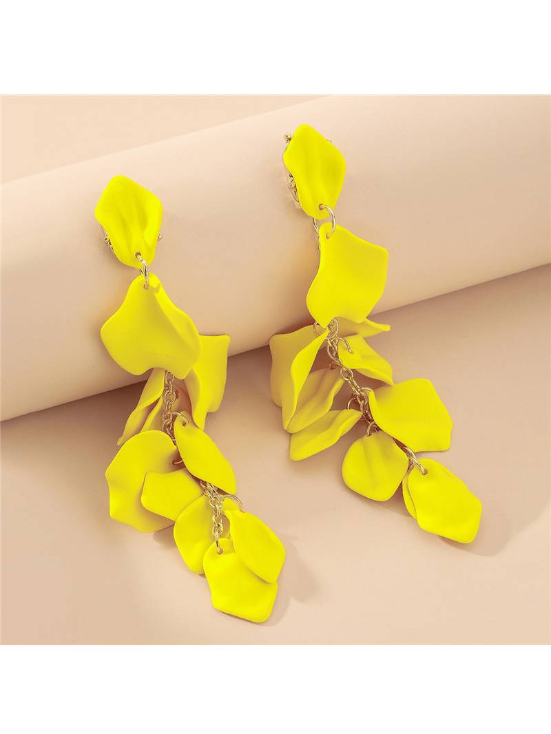 Rose Petal Tassel Earrings