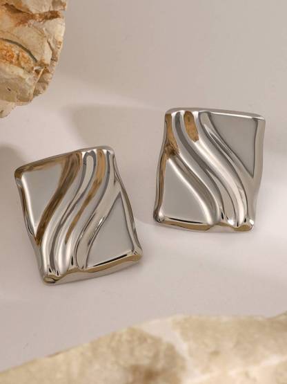 Water Ripple Square Earrings