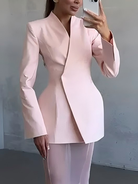 Elegant Asymmetric Tailored Blazer