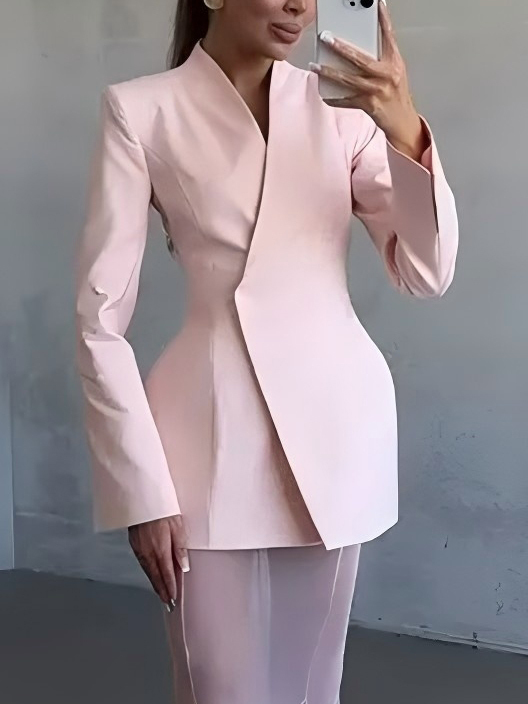 Elegant Asymmetric Tailored Blazer