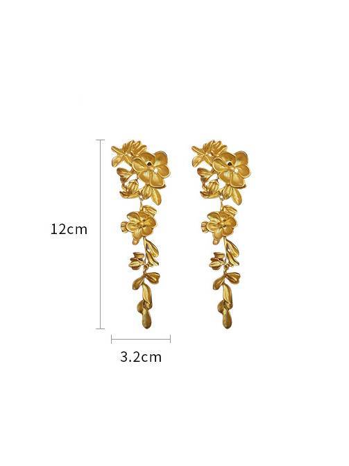 Flower Tassel Earrings