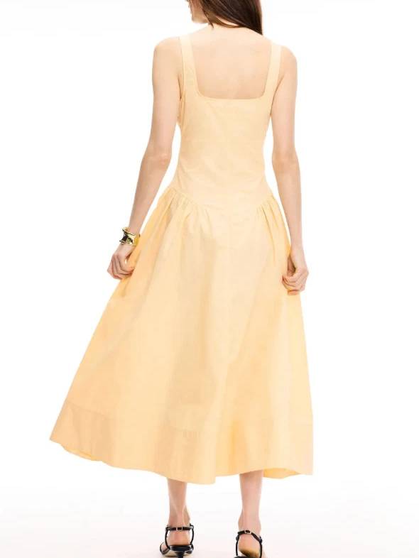 Vintage Pleated Maxi Dress