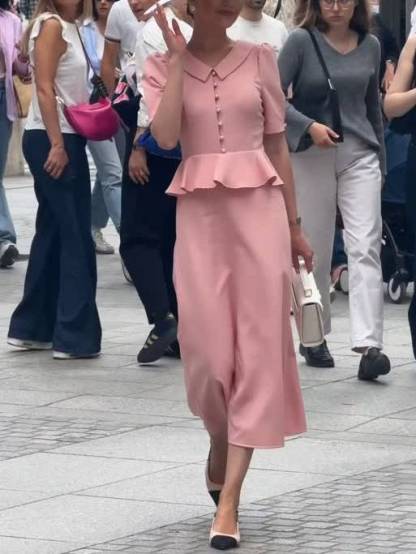 Elegant Retro Shirt And Skirt Suit-Skirt