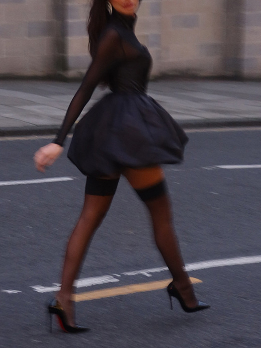 Socialite Style Bubble Hem Mesh Sexy Dress