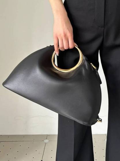 Minimalist Metal Handle Clutch