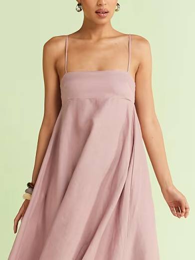 Minimalist Vacation Style Tube Top Maxi Dress