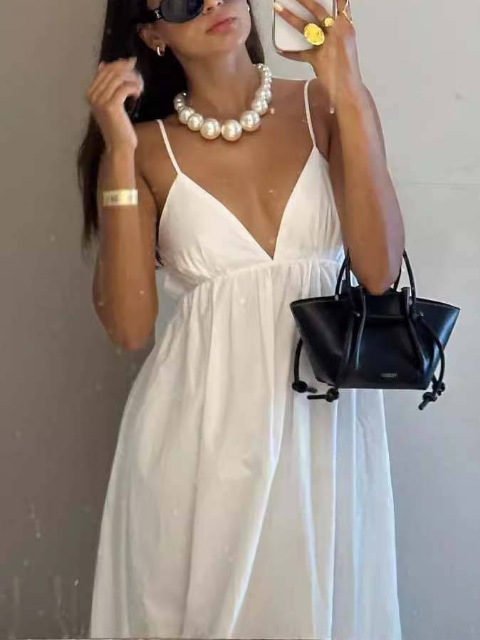 Minimalist Suspender Maxi Dress