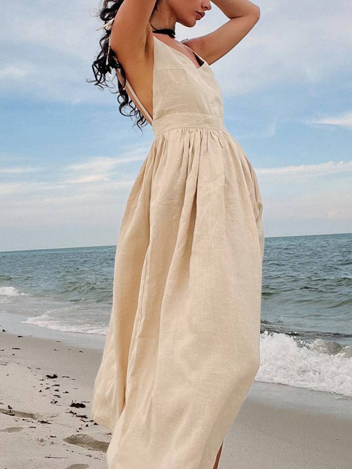 Elegant Sexy Strap Backless Dress