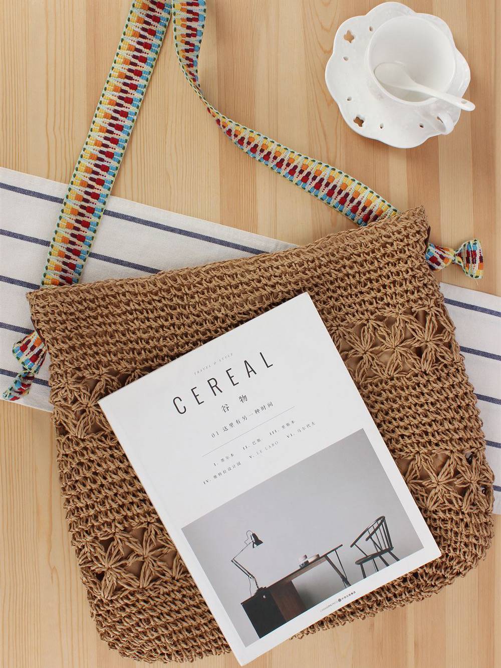 Vintage Bohemian Straw Bag