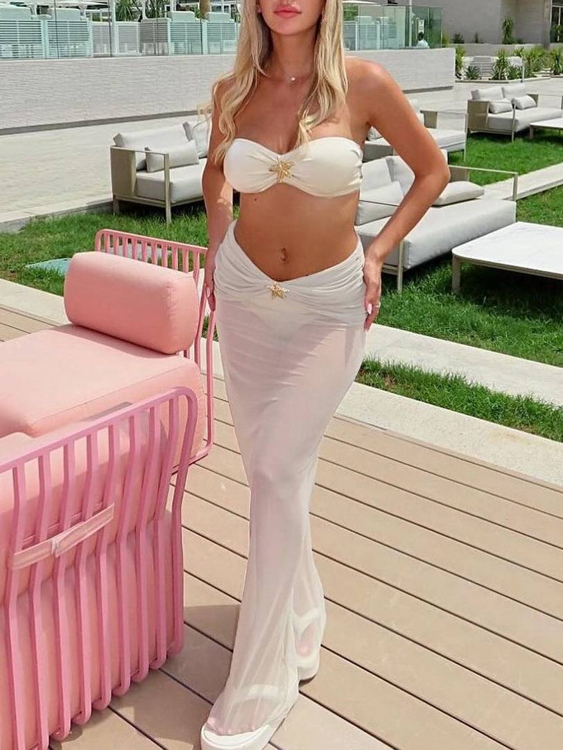 Starfish Bikini Beach Dress Three-piece Sets