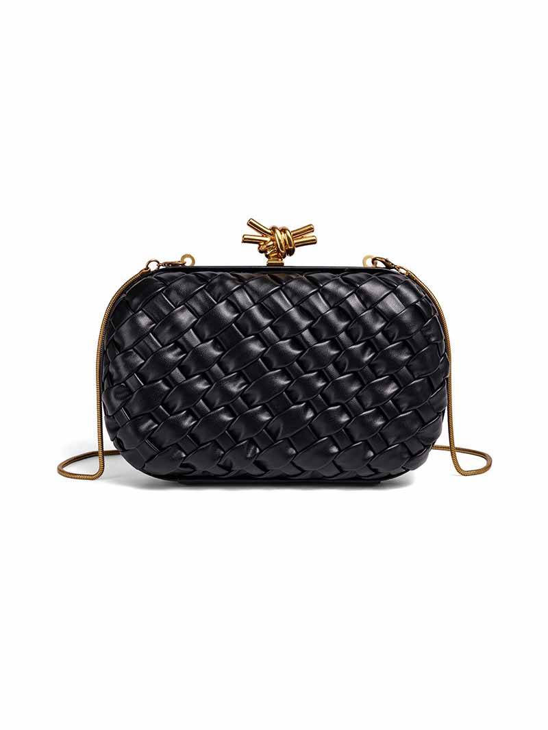 Woven Pattern Clutch Chain Bag