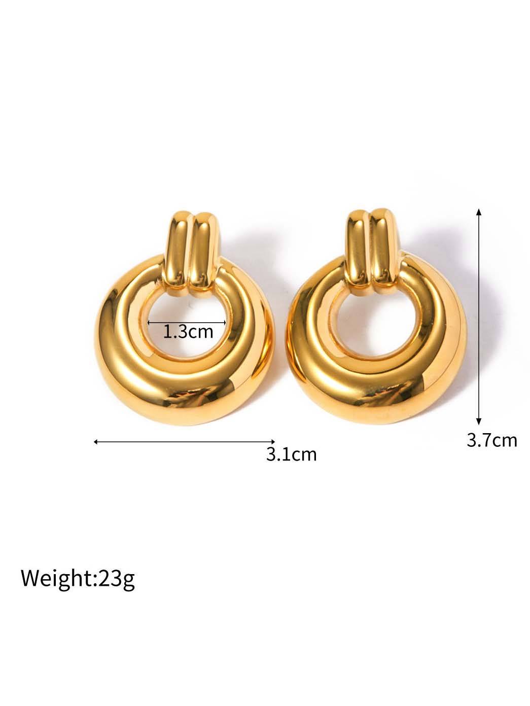 Minimalist Double-ring Earrings