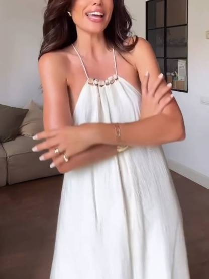 Vacation Style A Line Maxi Dress