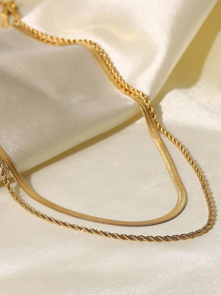 Minimalist Classic Double Layer Necklace