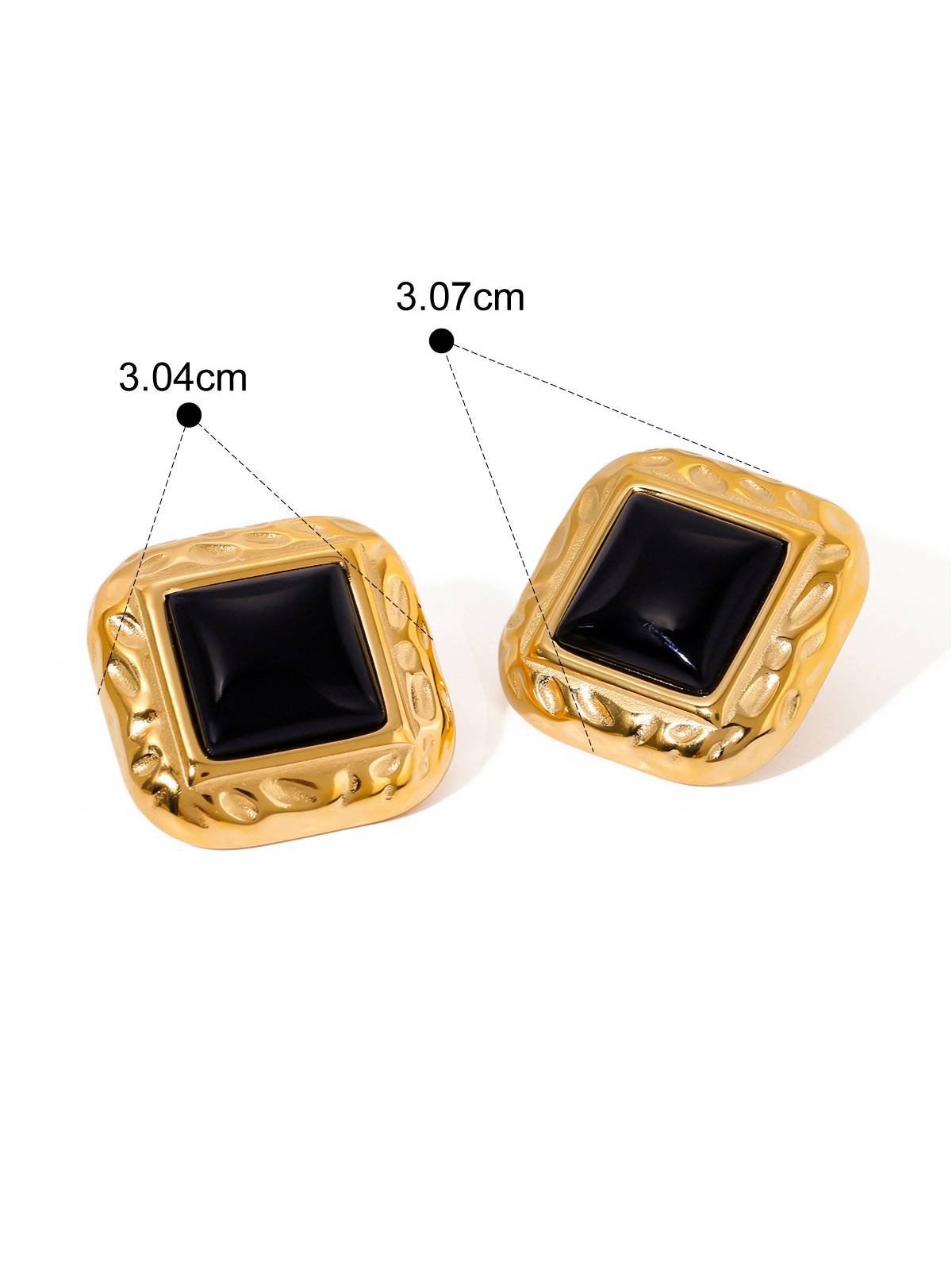 Elegant French Vintage Color Contrast Earrings