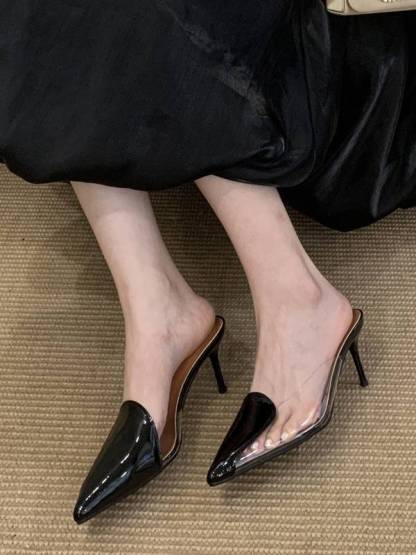 Transparent High-heel Slippers