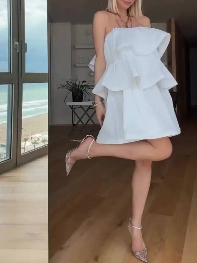 Multi-layer Cake Mini Dress