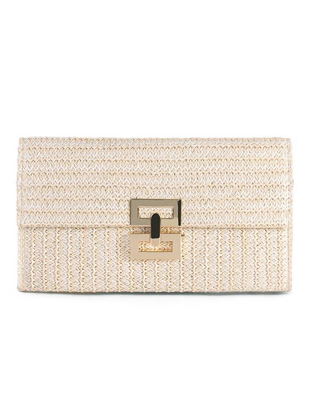 Straw Minimalist Clutch Chain Bag