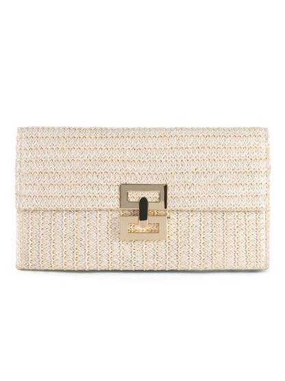 Straw Minimalist Clutch Chain Bag