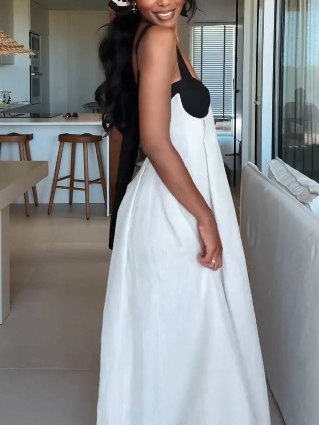 Exquisite Summer Sleeveless Backless Lace Up Maxi Dress