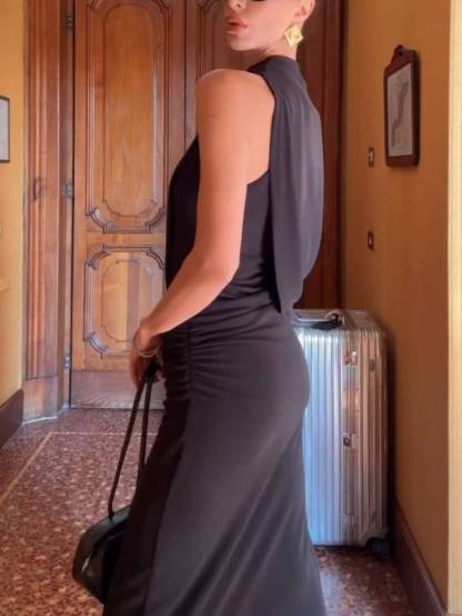 Asymmetric Design Maxi Dress